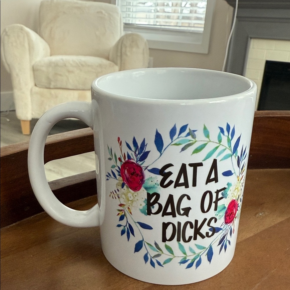 Floral White Mug